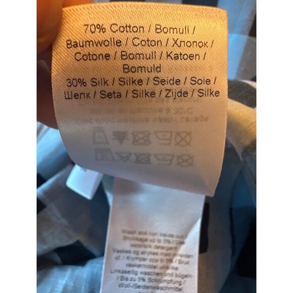 Ganni Checkered Cotton & Silk Midi Dress Size 40 US 8 Cottage Prairie - Picture 5 of 6